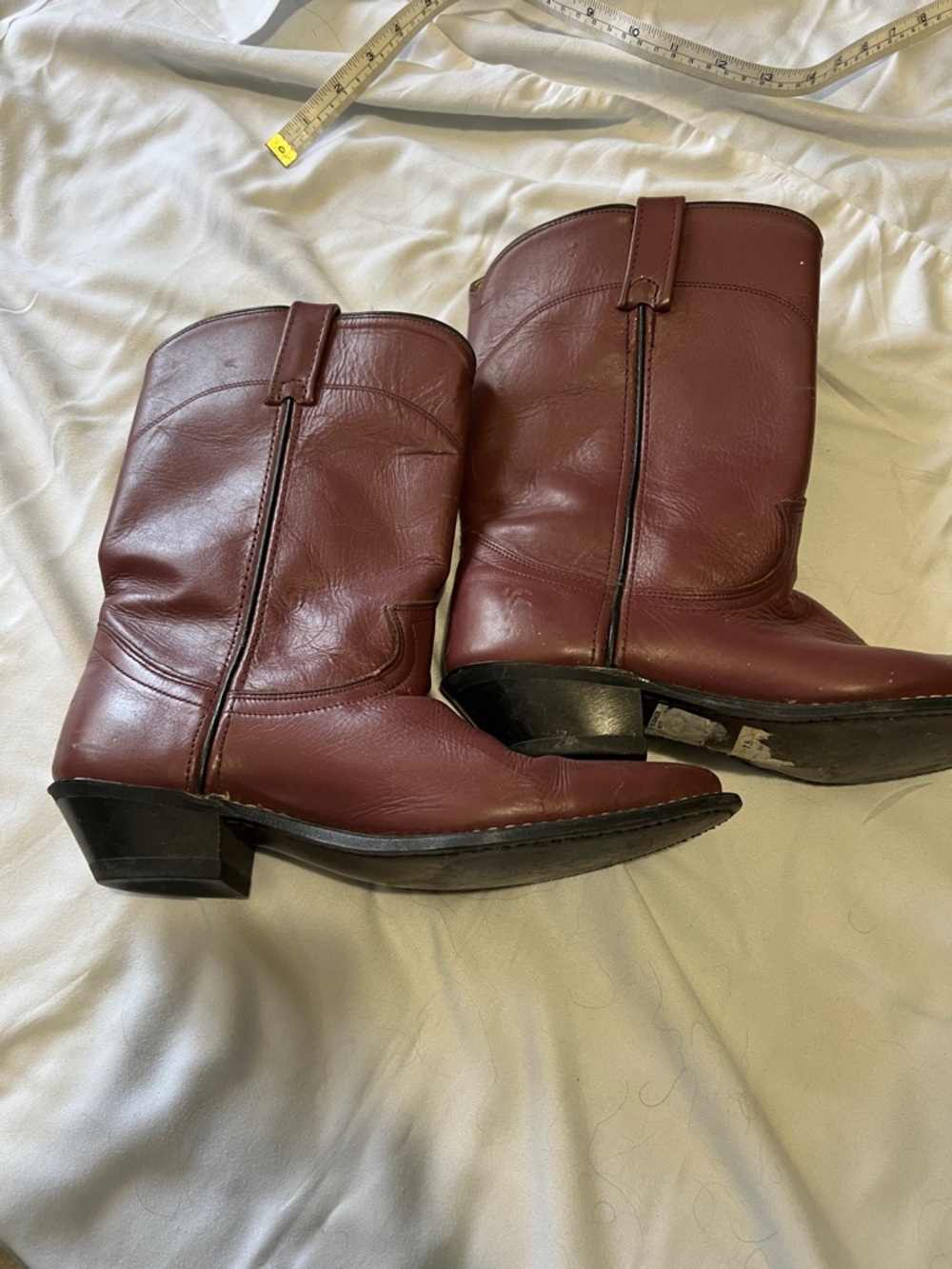Women’s Burgundy Leather Combat & Moto Boots